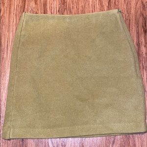 Lime green mini skirt